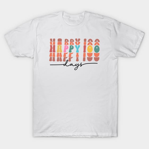 Happy 100 Days Of School T-Shirt by Pop Cult Store